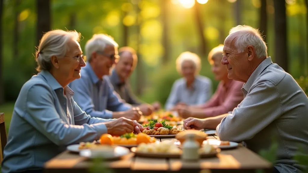 Grupa senioru organizētu pastaigi